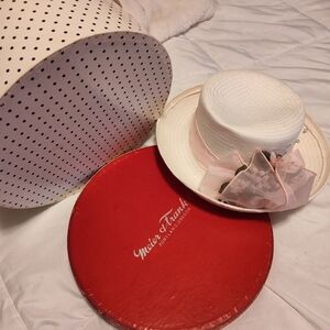 Elegant White and Pink Women's Hat